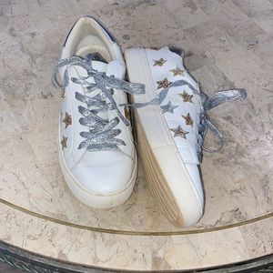 Corkys Hey Girl Stellar Sneakers- Mixed Metallic Size 7